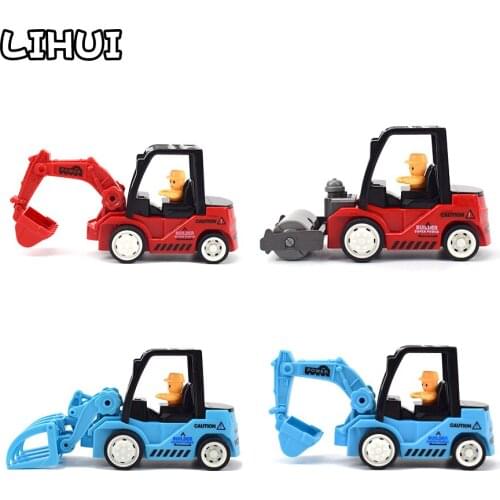 Excavator Truck Engineering Car Model Plastic Diecast Construction Vehicles Model Toys for Children Boys Christmas Gift for Kids