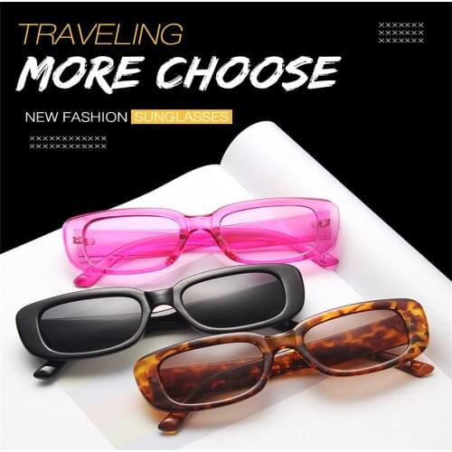 Small Rectangle Sunglasses Women 2021 Vintage Shades For Women Candy Color Retro Eyewear Mirror Square Car Driver Sun Glasses