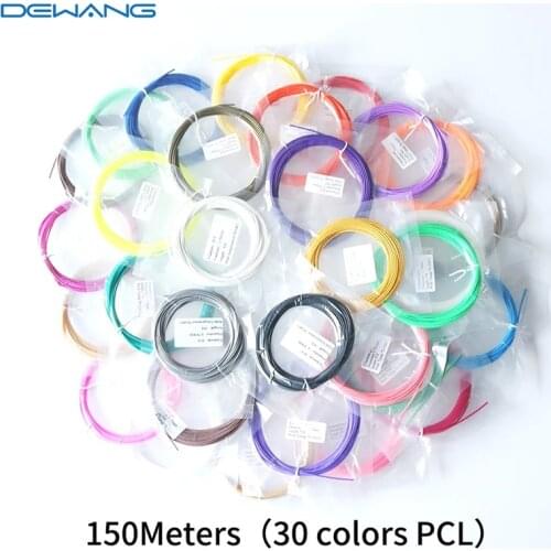 3D Pen Filament PCL 100 Meters 20 Colors 1.75mm 3D Printer Filament Low Temperature PCL Filament 3D Printer Plastic Threads 1.75
