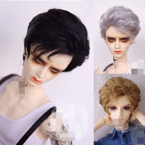 BJD Doll clothes suitable for 1/3 1/4 1/6 size wig imitation Mohair back hair retro curly hair doll accessories