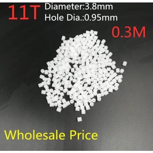 Wholesale 11T 11 Teeth Small Motor Engine Gears 0.3M 3.8MM 1mm R/c Spare Parts Access For F181 Drone Quadcopter Helicopter Toys