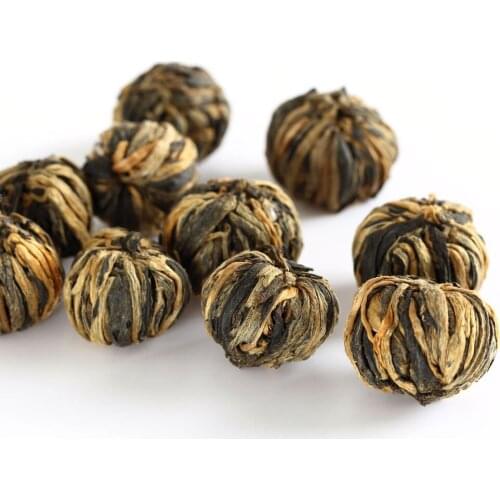 Organic Yunnan FengQing Dian Hong Dianhong Handmade Dragon Pearl Black 250g / 500g