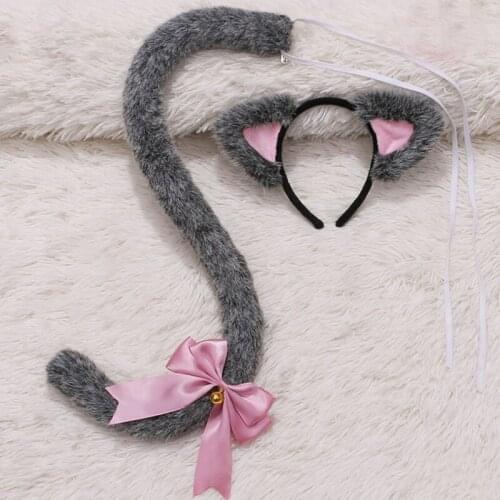 Princess Hairbands Cat Fox Cosplay Costume Bell Ears Headband Maid Tails Hair Hoop Hair Accessories Anime Girl Cosplay