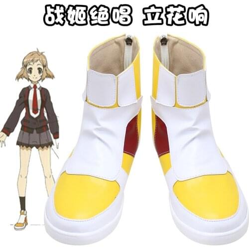 Senki Zessho Symphogear tachibana hibiki Cosplay Shoes Boots Halloween Party Custom Made Any Size for Unisex