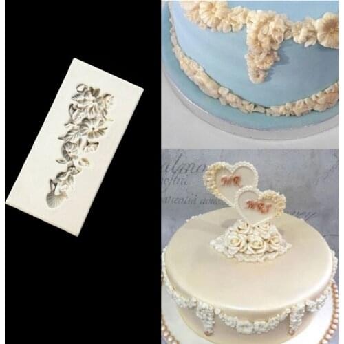 Floral Drop silicone sugarcraft mould, Fondant Cake Decorating Tools