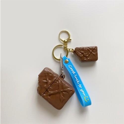 3D lovely cartoon silicone case for airpods 1 2 3 Wireless bluetooth headset chocolate cases for airpods pro Cover with hook