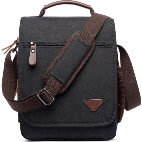 Solid color messenger tool bag leisure messenger shoulder bag vintage polyester messenger bag