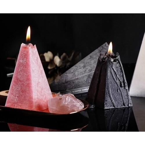 Nordic Style Geometric Cone Scented Candles Home Decor Accessories For bedroom Dining Table Centerpieces Candle Light Dinner