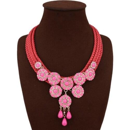 DiLiCa Vintage Maxi Necklace Women Bohemian Rhinestone Statement Necklace Pendant collares de moda Fashion Choker Necklaces