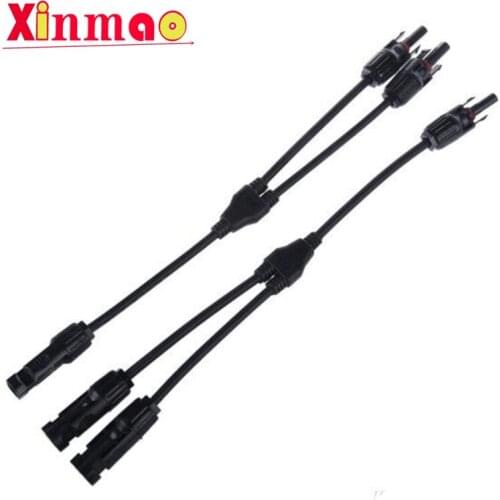 1 Pair Branch Y Adapter Connectors M/M/F and F/F/M For Solar Panels Cable PV System Waterproof Socket Plug Connector IP67
