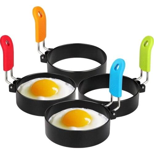 1 PC Stainless Steel Fried Egg Pancake Ring Omelette Round Shape Non-Stick Eggs Mold Frying Mould Kitchen Cooking Accessories
