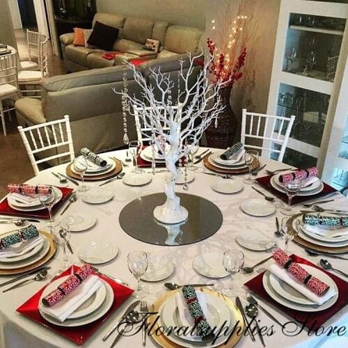 10PCS Reception table decoration round mirror plate for wedding wedding centerpieces acrylic mirror candle plate tray