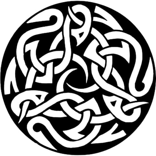 15.5cm*15.5cm Celtic Knot Snake Fashion Motorcycle Car Sticker Vinyl Decal Black/Silver S6-3092