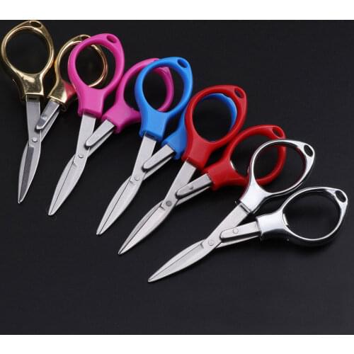 5Colors Vintage Fold Zigzag Scissors for Needlework Fabric Cutter Hot Craft Scissors Embroidery Tools for Tailoring Scissors E