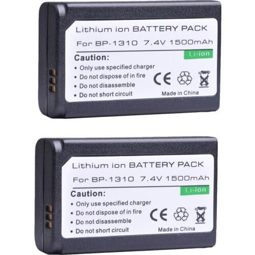 AsperX 2pcs 1500mAh BP-1310 BP 1310 BP1310 Battery for Samsung NX5 NX10 NX100 NX11 NX20 Cameras Battery