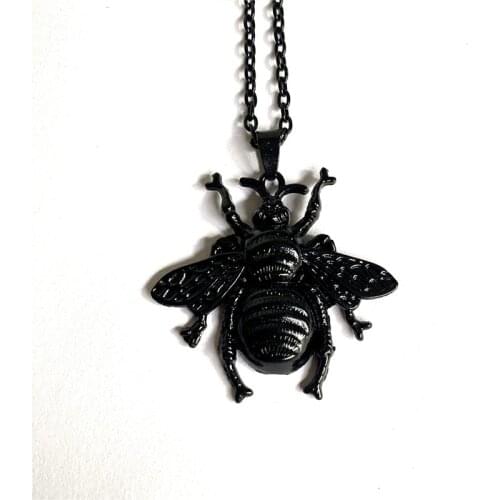 New Fashion Hornet Honey Bee Pendants Round Cross Chain Short Long Mens Womens Silver Color Necklace Jewelry Gift