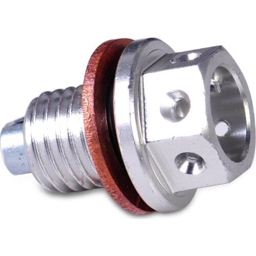 CITALL Motorcycle Silver M12 Magnetic Engine Oil Pan Drain Filter Adsorb Plug Bolt with Washer for Honda CB1000R Yamaha Scooter
