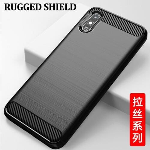 For Redmi 9A Carbon fiber Cover Phone Case Bumper Case Full Protection Shockproof Bumper for Xiaomi Redmi 9A