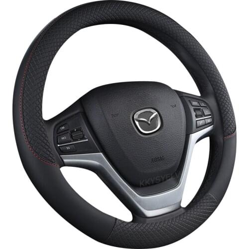 PU Leather Car Steering Wheel Cover for CX-3 CX-4 CX-5 CX-7 CX-9 Mazda 3 Axela 6 Gh Gj Demio Anti-Slip Funda Volante