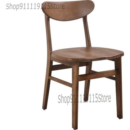 Customized Nordic Thickened Solid Wood Dining Chair, Home Modern Simple Back Chair, Office Computer Chair, Conference Chair, Des