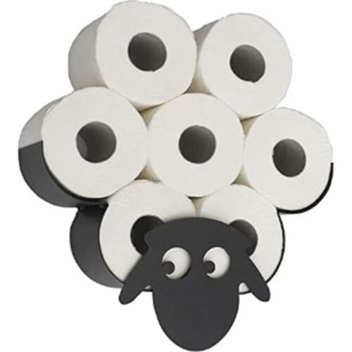 Sheep Rack Toilet Paper Holders Metal Wall Mount Bracket Paper Roll Organizer Kitchen Bathroom Storage Racks Shelf