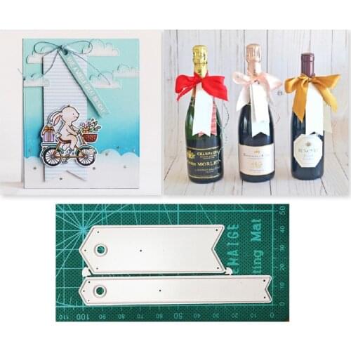 Customized dies Two Label Tag Frame Metal Cutting Dies Scrapbooking dies Embossing fustelle Paper Card Making Craft Stencil Dies