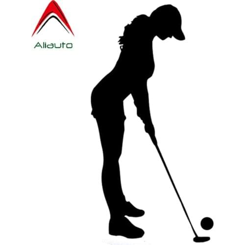 Aliauto Cretive Car Sticker Interesting Golf Sport Fitness Silhouette Auto Accessories Waterproof PVC Decal for Skoda,15cm*8cm