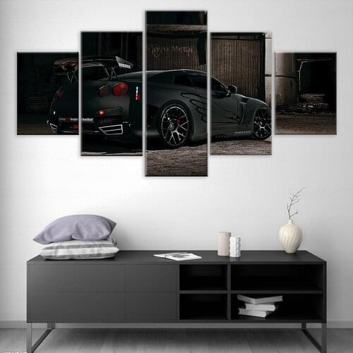 Wall Art Modular Pictures Posters Canvas Printed Nissan Gtr Car Painting Modern Home Decoration Fashion Living Room Framework