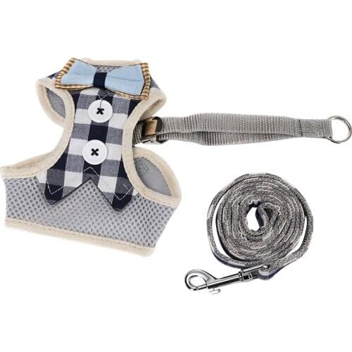 New dog traction rope small and medium-sized dog Teddy vest-style bowknot chest strap pet supplies