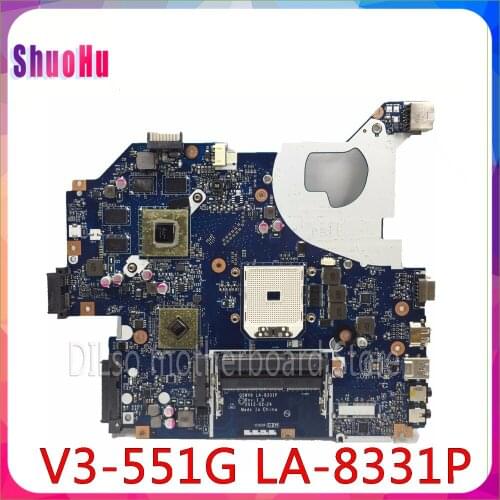 KEFU NBC1811001 Q5WV8 LA-8331P DDR3 Radeon HD 7670M Original Test For Acer Aspire V3-551G V3-551 Laptop Motherboard HM76 Intel