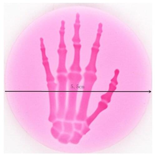 Turn the sugar silicone cake mould DIY cake Halloween skeleton hand