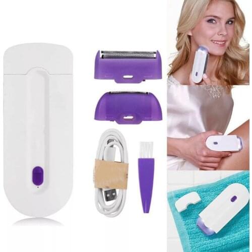 Professional laser epilator hair removal kit painless touch usb rechargeable women body leg bikini hand shaver hair trimmer