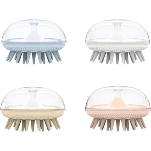 Silicone Head Body Scalp Massage Brush Silicone Shampoo Brush Hair Washing Comb Shower Brush Bath SPA Massage Brush Dropship