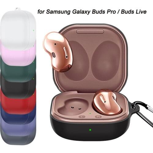 Silicone Earphone Case for Samsung Galaxy Buds Pro Shockproof Protective Cover Shell for Galaxy Buds Live/Pro Case Accessories