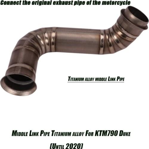 Motorcycle Exhaust Link Tubes System Delete Cat Middle Pipe Connect Original Exhaust Muffler Pipe Silp on for KTM 790 Duke