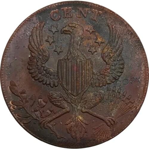 United States 1792 Washington Born Virginia Cent General of the Armies Reverse undated Baker 60 Plain Edge Red Copper Copy coins