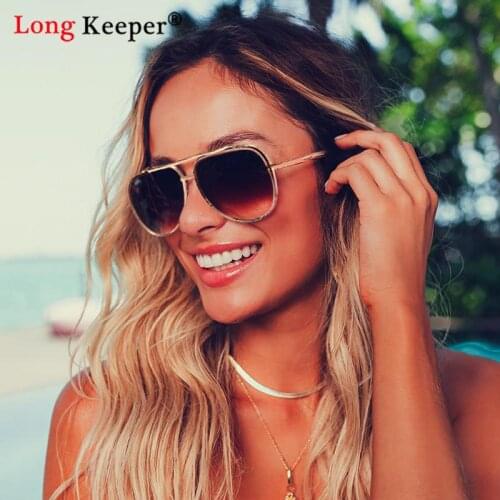 Classic Cool Couples Pilot Sunglasses Men Brand Design Driving Glasses Goggle Summer Style Gradient Brown Punk Glasses Female