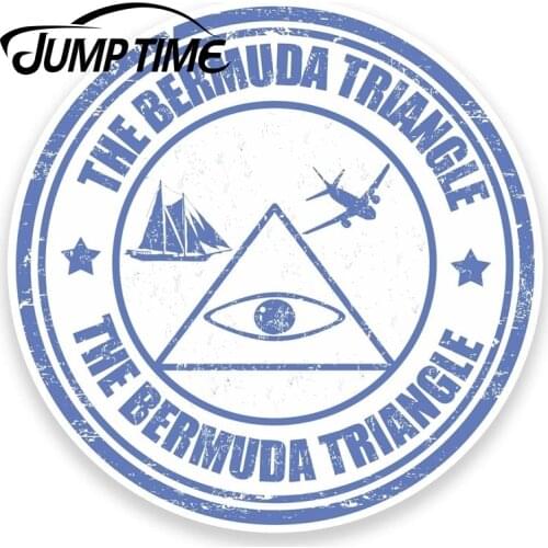 Jump Time for Bermuda Triangle Vinyl Sticker iPad Laptop Travel Luggage Tag Fun Decal Rear Windshield Waterproof Car Accessories