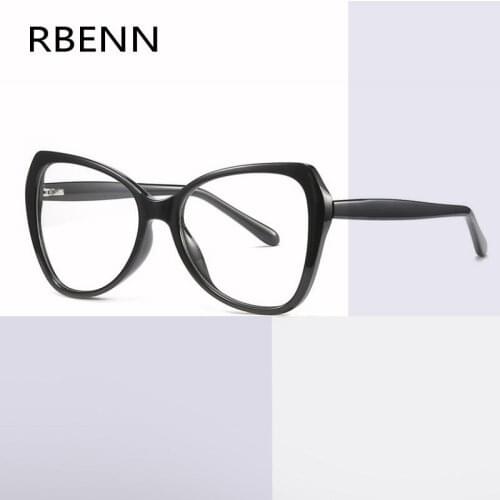 RBENN Women Cat Eye Anti Blue Light Reading Glasses Fashion Blue Rays Blocking Computer Gaming Eyeglasses Custom Myopia UV400