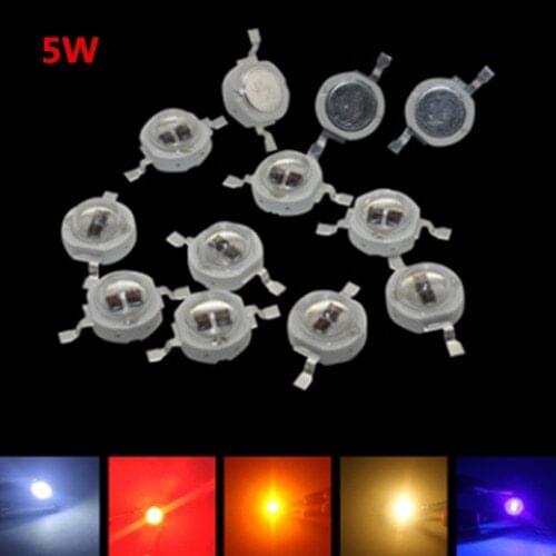 50pcs /LOT LED 5W 45*45mli*2 320LM 700MA Chip Bulbs High power Lamp White/Warm white red green blue yellow good Taiwan Chips