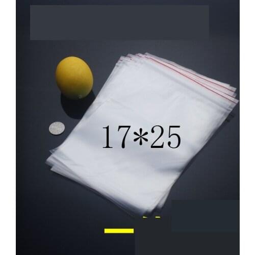 17x25cm 100Pcs Self Seal Packaging Bag for Business Kitchen Cookie Storage Transparent Cellphone Gift Opp Plastic bags