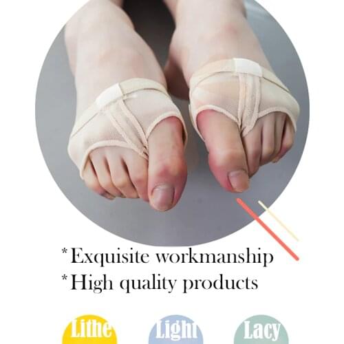 2pcs/Pair Rhythmic Ballet Drill Dance Paw Shoes Gymnastics Foot Thongs Elastic Soft Dancing Shoes Half Sole Lyrical Accessories