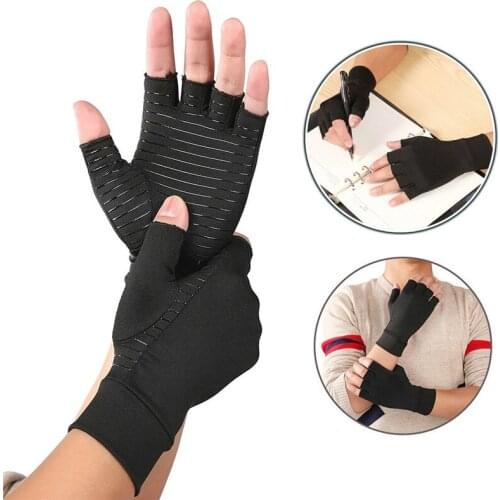 Fingerless Gloves Arthritis Gloves Cotton Therapy Compression Gloves Circulation Grip Hand Arthritis Joint Pain Relief