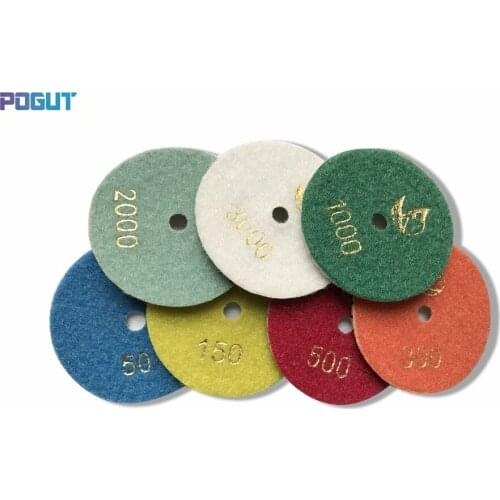 3 inch Diamond polishing pads disc sander pad, wet polishing pad 7 pieces set granite stone marble tile concrete polishing