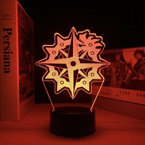 Anime LED Lamp The Seven Deadly Sins Dragons Sin of Wrath 3D LED Night Light for Kids Bedroom Decor Light Table Night Lamp