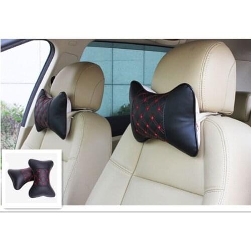 Car Accessories Seat cover Head Neck Rest Cushion Headrest Pillow Wine red wine headrest series neck pillow 4color 2pcs per set