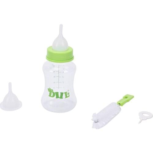 Feeding Nursing Bottle Nipple Brush Kit For Dog Puppy Cat Kitten Pet 60ml 150ml