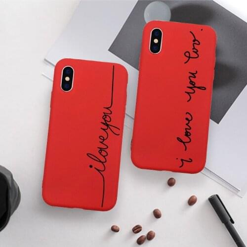 Cute Love Graffiti Art Message Couples Phone Case Coque For iPhone XR 6 6S Plus X 5 SE Clear Phone Cover For iPhone 8 7 Plus