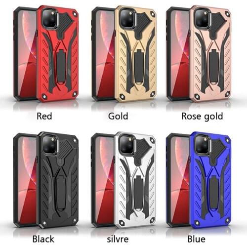 Phantom Knight Stealth Bracket Phone Case For Huawei Honor 8X 9i 9X 10 20 Pro Lite TPU Soft Cover Sheath PC Hard Shell