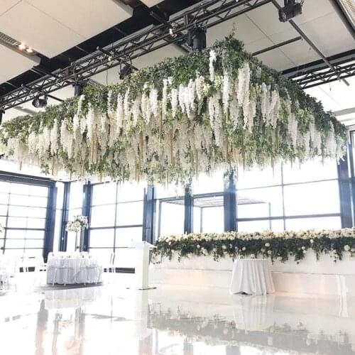 1PCS Artificial Silk Flower Wisteria Vine Hydrangea String For Home Decor Wedding DIY Decoration Ceiling Wall Hanging